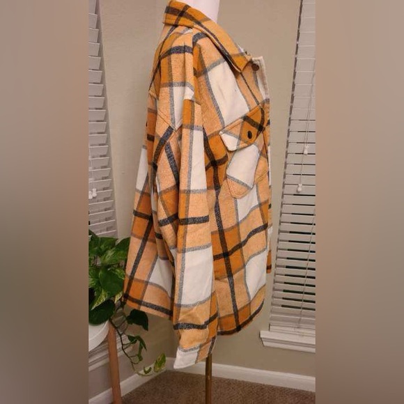 HFX Ladies' Shirt Jacket Flannel Snap Button Collared - Picture 2 of 5